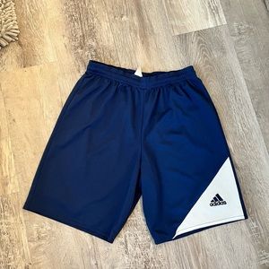 Adidas- youth medium- navy blue athletic shorts